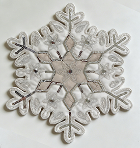 Embroidered beads Placemats, &nbsp;Christmas holiday Winter Snowflake Place Mats, Home Kitchen Dining Restaurant Party Indoor Decor Table Mats