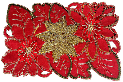 Embroidered Placemats, Oblong Christmas holiday &nbsp;Place Mats