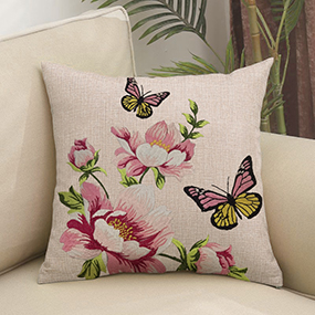 Embroidered Pillow Covers 18x18, Floral Embroidery Throw Pillows for Couch Sofa Bedroom, Decorative Cushion Covers Set