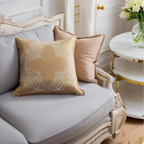 Embroidered String Everyday flower Throw Pillow Covers
